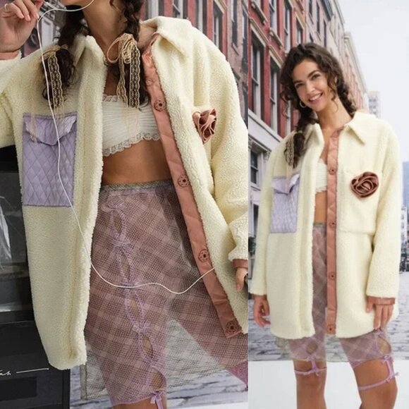 For Love And Lemons Jackets & Blazers - New! For Love And Lemons Cream Katrina Jacket Size Medium nbnn